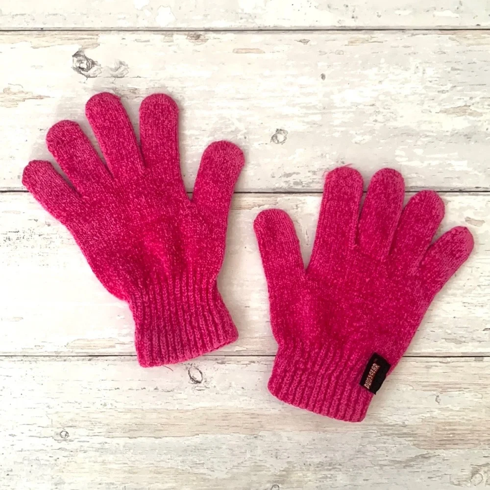 Girls Hot Pink Mittens Winter Accessories Pugs Gear Brand Bog Kids Ages 8-14yrs